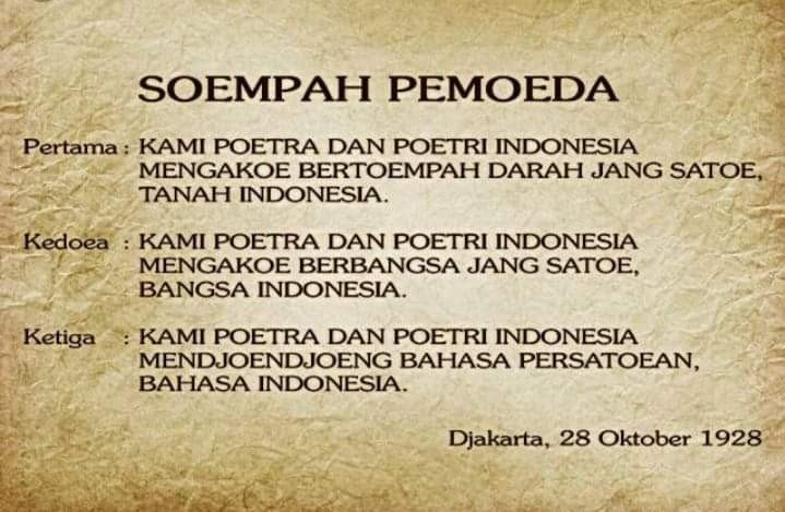 Sejarah Sumpah Pemuda 28 Oktober 1928